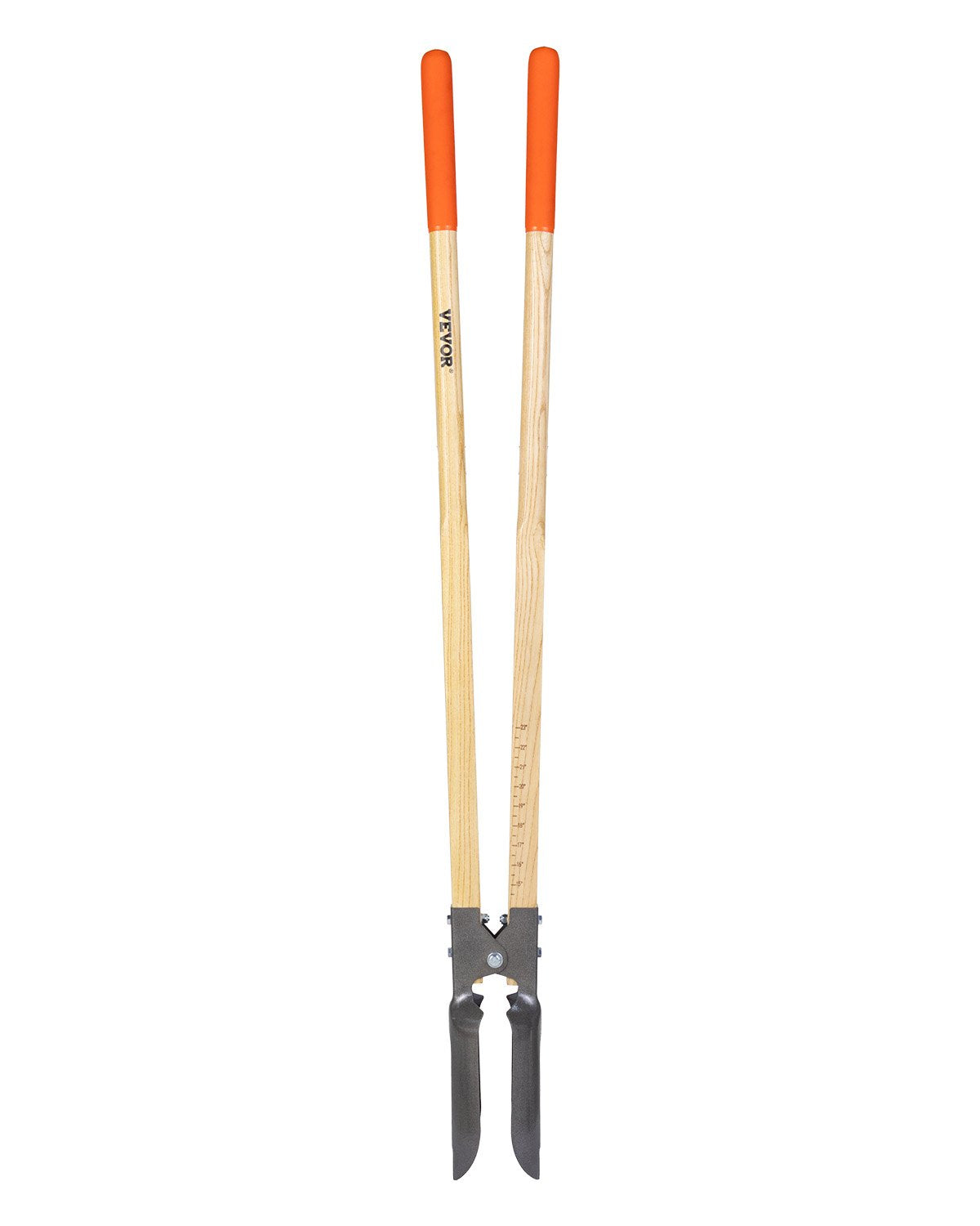 VEVOR Post Hole Digger with Wood Handle and Scale Markings 57.5