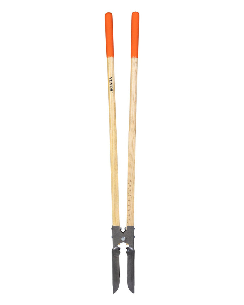 VEVOR Post Hole Digger with Wood Handle and Scale Markings 57.5