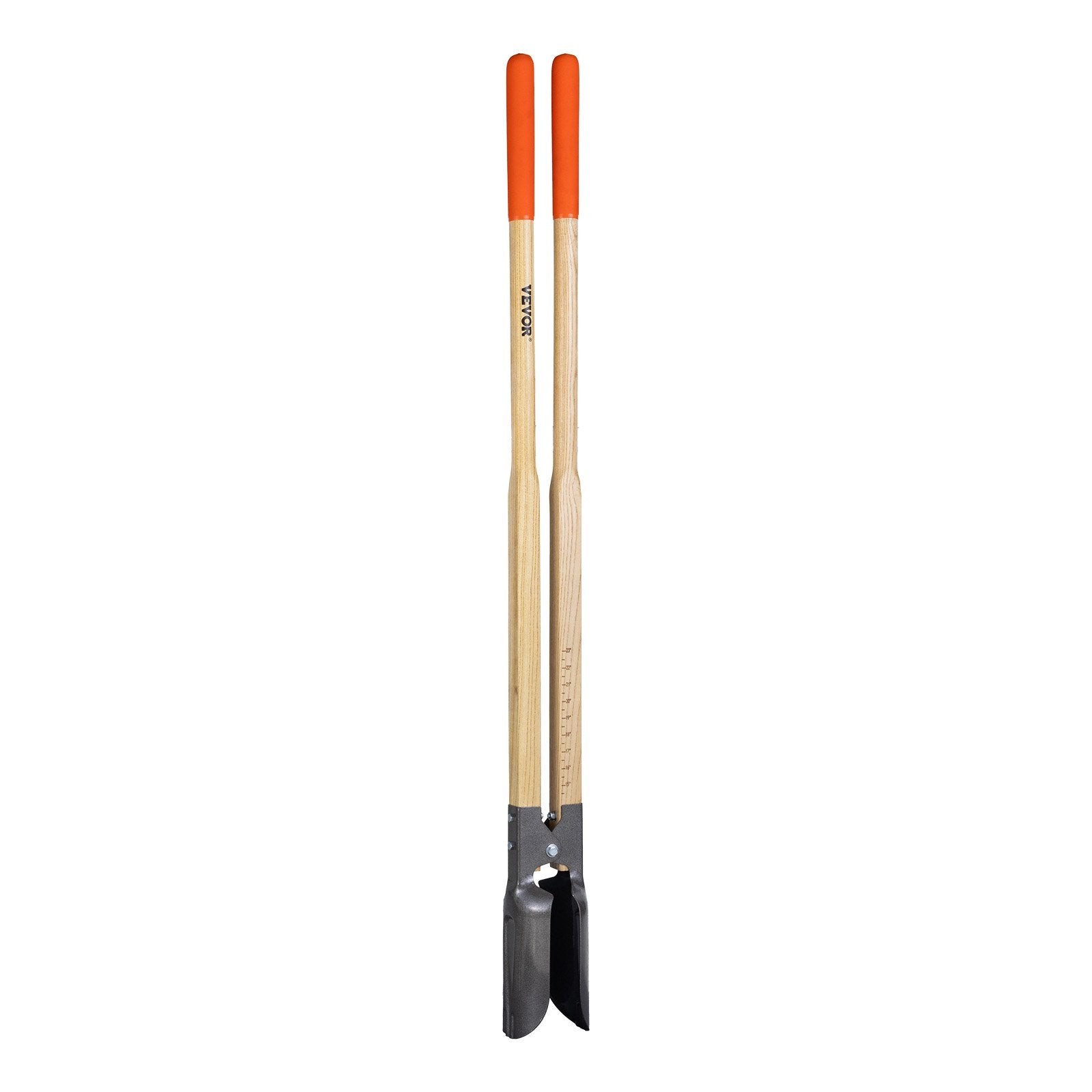 VEVOR Post Hole Digger with Wood Handle and Scale Markings 57.5