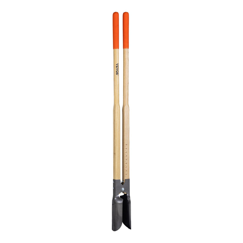 VEVOR Post Hole Digger with Wood Handle and Scale Markings 57.5