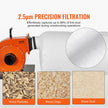 VEVOR Dust Collector, 1HP 537 CFM Air Flow, Rolling Dust Collector with 21-Gallon Dust Collection Bag, 2.5 Micron Bag Filtration, Industrial Workshop Mobile Wood Dust Container with Handle and Wheels