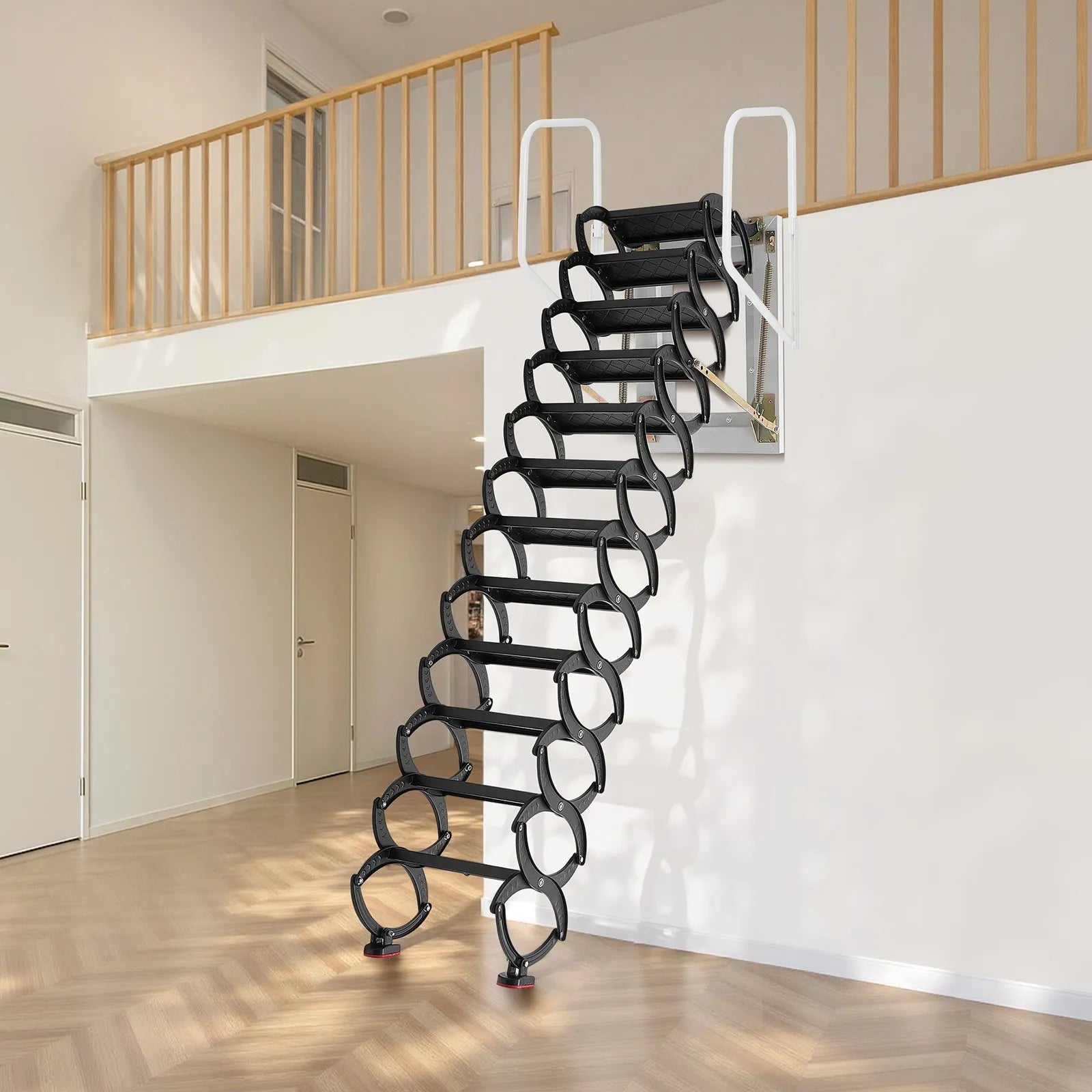 VEVOR Attic Ladder Wall-Mounted 660LBS/299.4KG Capacity for 9.5-10 ft Ceilings