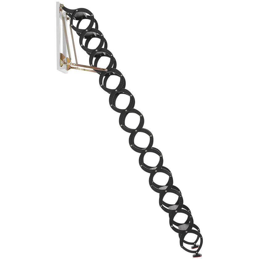 VEVOR Attic Ladder Wall-Mounted 660LBS/299.4KG Capacity for 9.5-10 ft Ceilings