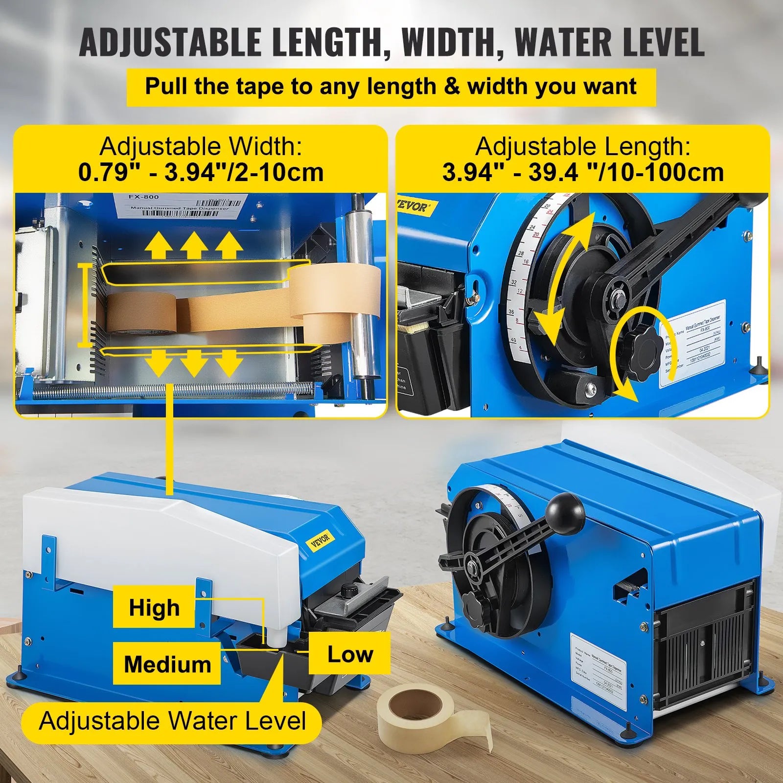 VEVOR Tape Dispenser, Maximum 39.4
