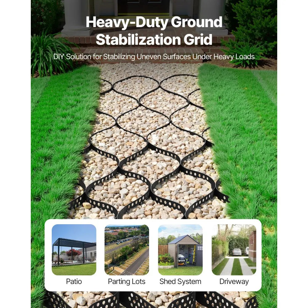 VEVOR Ground Grid 2-Inch Depth Geocell Grid 16.4x6.5FT / 5000x1980mm for Gravel