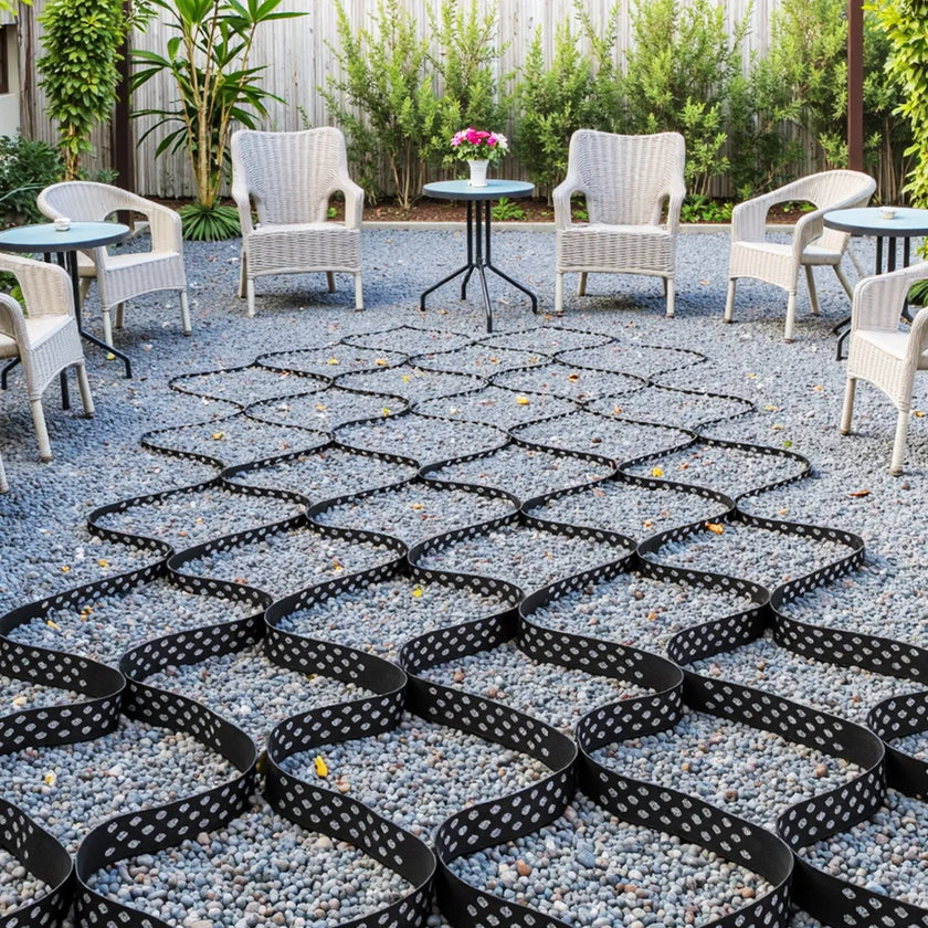 VEVOR Ground Grid 2-Inch Deep Geocell Grid 17.06x8.86FT / 5200x2700mm for Gravel