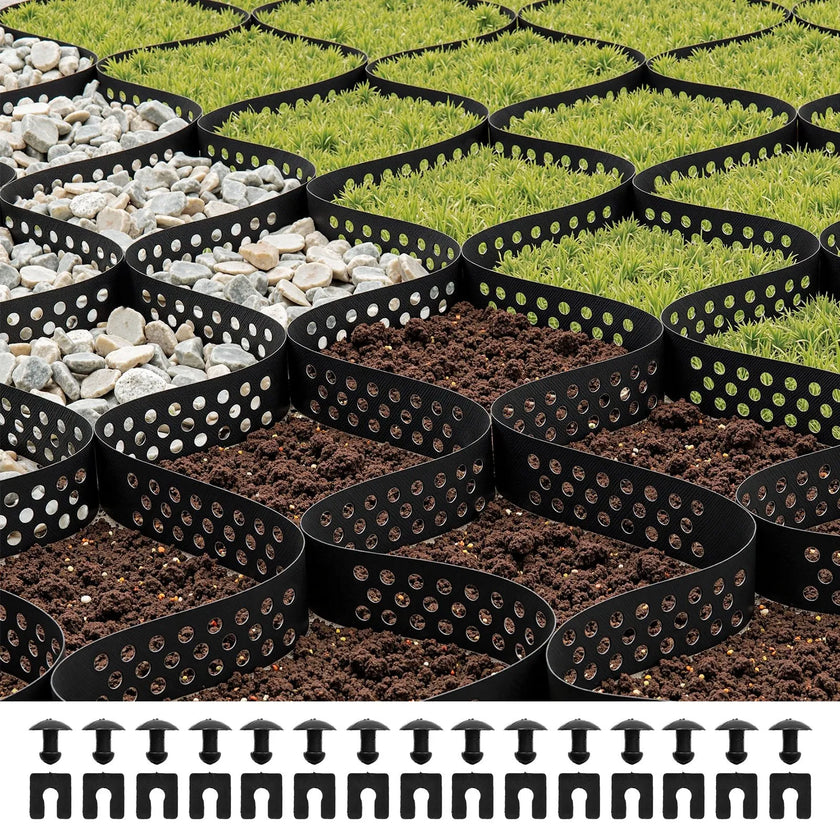 VEVOR Ground Grid 2-Inch Deep Geocell Grid 17.06x8.86FT / 5200x2700mm for Gravel