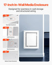 VEVOR Structured Media Enclosure 17 in Recessed in-Wall TV Media Box with Cover