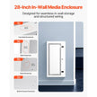 VEVOR Media Enclosure 28 in Structured Media Center with Vented Hinged Door