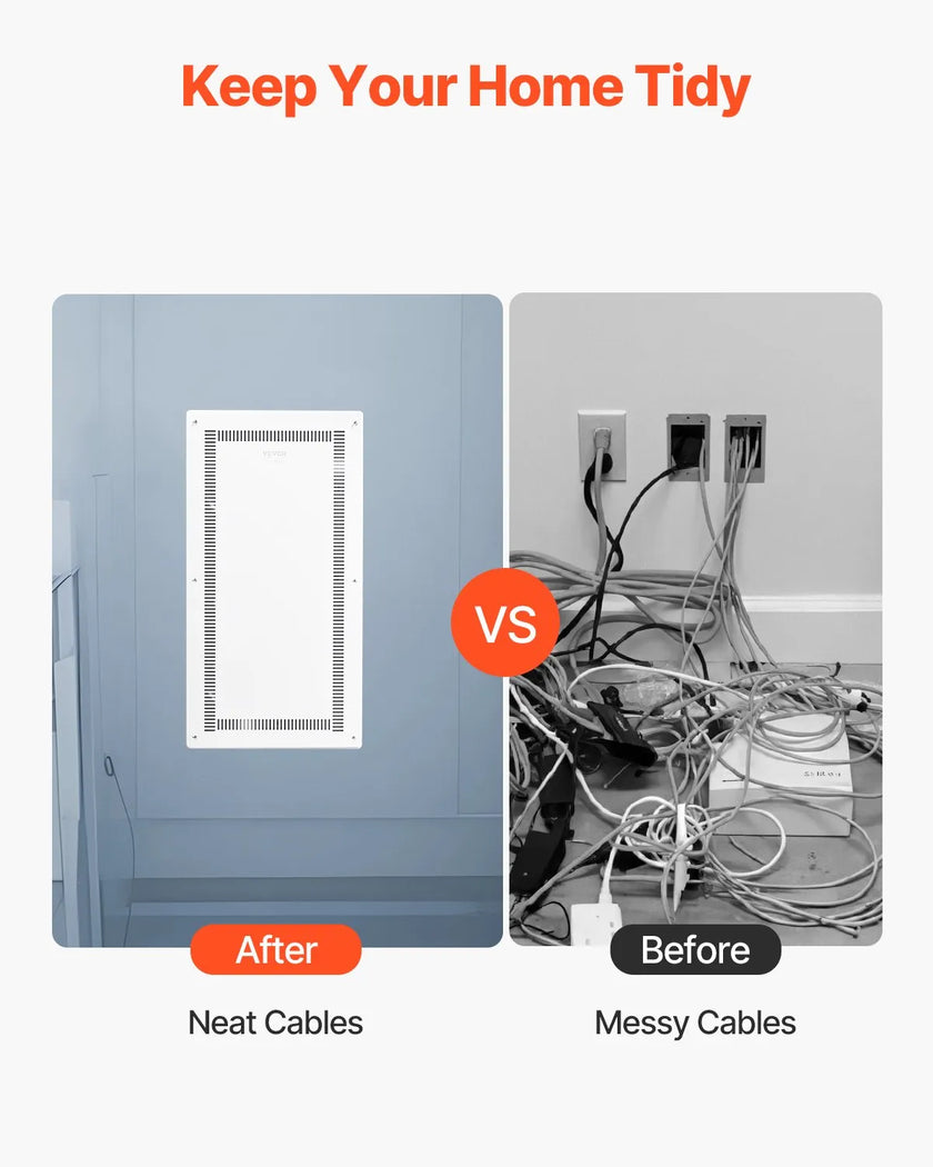 VEVOR Structured Media Enclosure 28 in Recessed in-Wall TV Media Box with Cover
