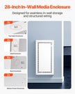 VEVOR Structured Media Enclosure 28 in Recessed in-Wall TV Media Box with Cover