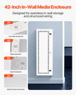 VEVOR Media Enclosure 42 in Structured Media Center with Vented Hinged Door