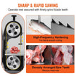 VEVOR Band Saw Blade, 65x0.63x0.02 inch, 5 PCS/Pack Meat Bandsaw Blades for Replacement, Carbon Steel Blade, Meat Cutting Blade Wrapped by Rust-Proof Paper, Fit for Commercial Bone Saw Machines