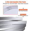 VEVOR Band Saw Blade, 65x0.63x0.02 inch, 5 PCS/Pack Meat Bandsaw Blades for Replacement, Carbon Steel Blade, Meat Cutting Blade Wrapped by Rust-Proof Paper, Fit for Commercial Bone Saw Machines