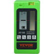 VEVOR Laser Receiver for Laser Level, 197 ft Working Range, Green Laser and Red Beam Detector for Pulsing Line Lasers, Adjustable Speaker & Dual LCD Display & Built-In Bubble Level, Clamp Included