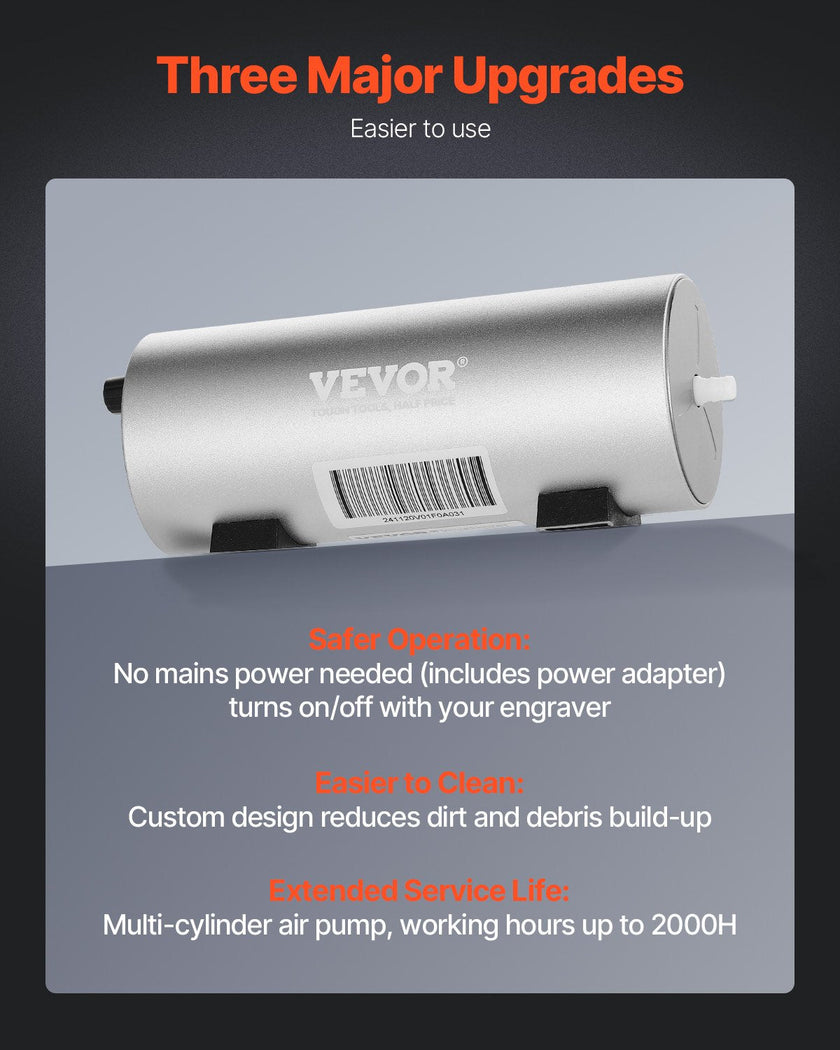 VEVOR Air Assist Adjustable 30 L/min Air Pump for Laser Engraver Cutter ? 20W