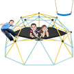 VEVOR Climbing Dome, 10FT Geometric Dome Climber with Hammock and Swing, for Kids 3 to 10 Years Old, Jungle Gym Supports 750LBS and Easy Assembly, with Climbing Grip, Outdoor Backyard Play Equipment