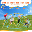 VEVOR Climbing Dome, 10FT Geometric Dome Climber Play Center for Kids 3 to 10 Years Old, Jungle Gym Supports 750LBS and Easy Assembly, with Climbing Grip, Outdoor Backyard Play Equipment for Kids