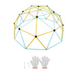 VEVOR Climbing Dome, 10FT Geometric Dome Climber Play Center for Kids 3 to 10 Years Old, Jungle Gym Supports 750LBS and Easy Assembly, with Climbing Grip, Outdoor Backyard Play Equipment for Kids
