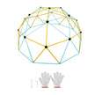 VEVOR Climbing Dome, 12FT Geometric Dome Climber Play Center for Kids 3 to 10 Years Old, Jungle Gym Supports 750LBS and Easy Assembly, with Climbing Grip, Outdoor Backyard Play Equipment for Kids