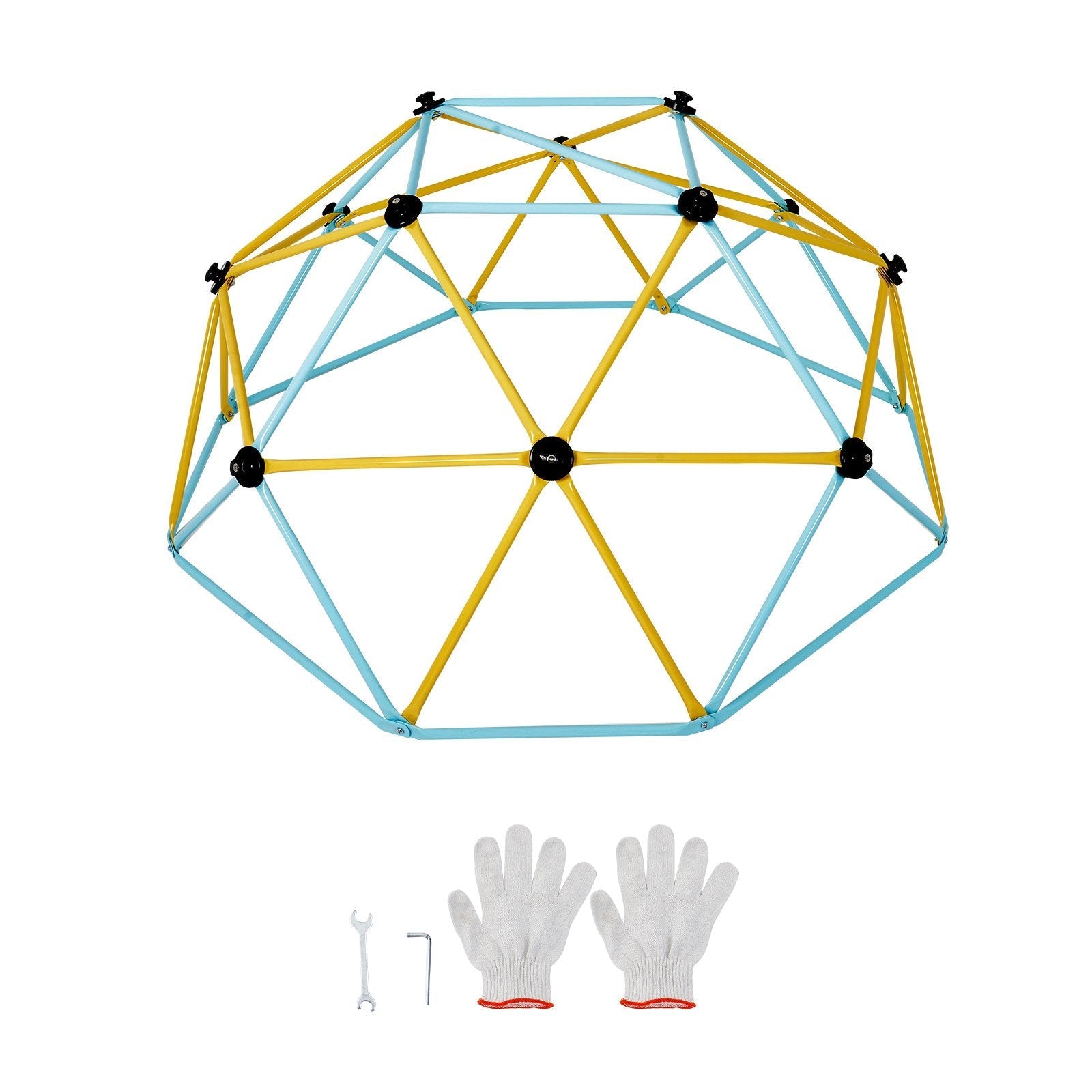 VEVOR Climbing Dome, 6FT Geometric Dome Climber Play Center for Kids 3 to 9 Years Old, Jungle Gym Supports 600LBS and Easy Assembly, with Climbing Grip, Outdoor and Indoor Play Equipment for Kids