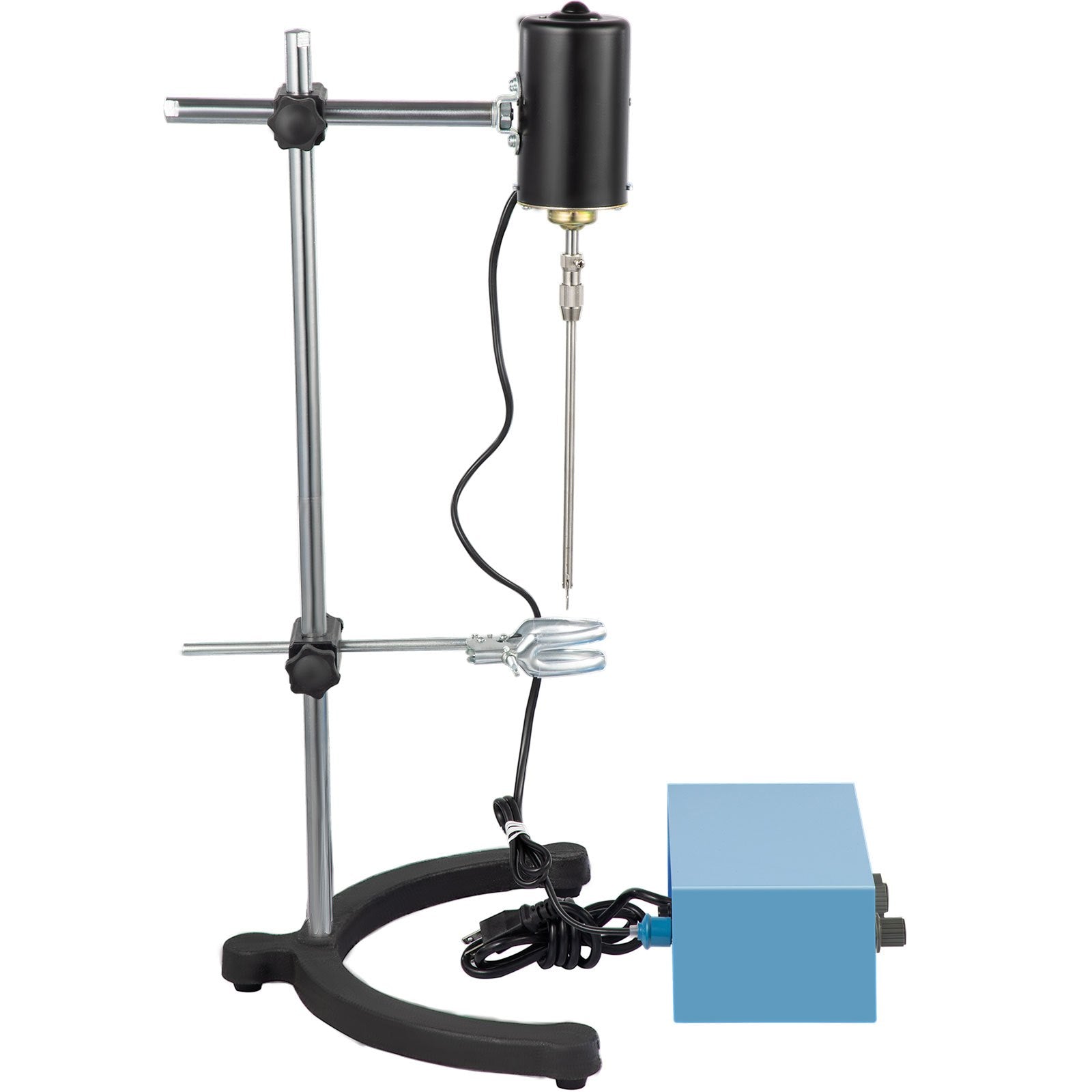 VEVOR Electric Overhead Stirrer Mixer 0-2000 RPM Overhead Stirrer Mixer 100W Overhead Stirrer 0-120 Minutes for Lab Mechanical Mixer