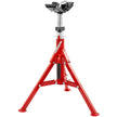 VEVOR Pipe Jack Stand with 2-Ball Transfer V-Head and Folding Legs 1500LB Welding Pipe Stand Adjustable Height 20-37IN 1107C-type Pipe Jacks for Welding