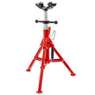VEVOR Pipe Jack Stand with 2-Ball Transfer V-Head and Folding Legs 1500LB Welding Pipe Stand Adjustable Height 20-37IN 1107C-type Pipe Jacks for Welding