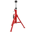 VEVOR Pipe Jack Stand with 2-Ball Transfer V-Head 6mm Thickness and Folding Legs 1300LB Welding Pipe Stand Adjustable Height 28-52IN 1107S-type Pipe Jacks for Welding