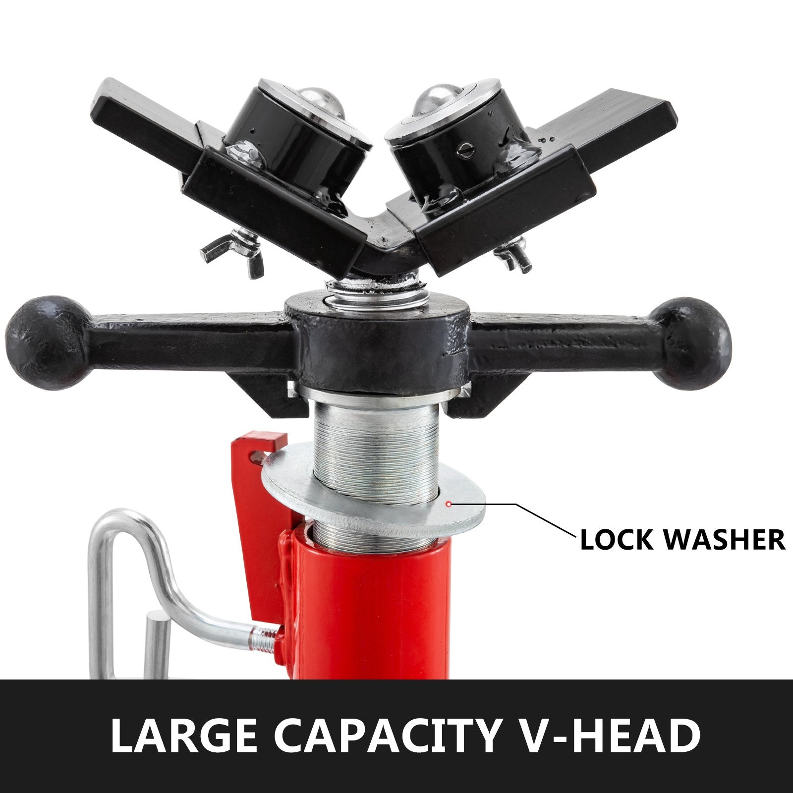 VEVOR Pipe Jack Stand with 2-Ball Transfer V-Head 6mm Thickness and Folding Legs 1300LB Welding Pipe Stand Adjustable Height 28-52IN 1107S-type Pipe Jacks for Welding