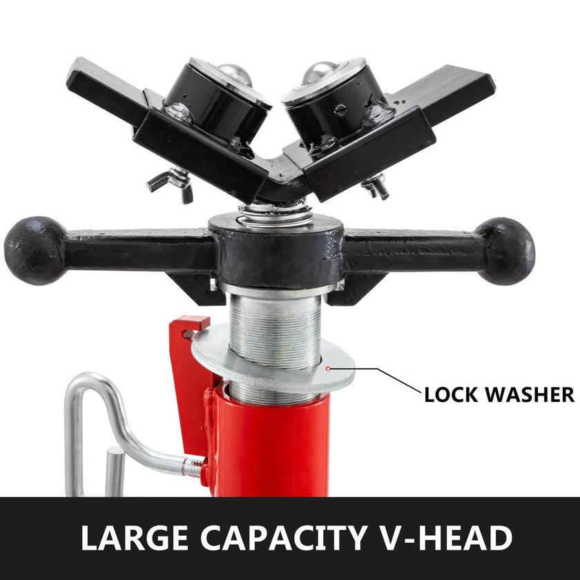 VEVOR Pipe Jack Stand with 2-Ball Transfer V-Head 6mm Thickness and Folding Legs 1300LB Welding Pipe Stand Adjustable Height 28-52IN 1107S-type Pipe Jacks for Welding