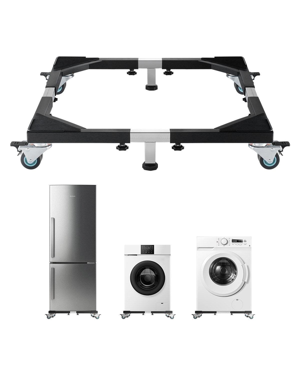 VEVOR Fridge Stand Mobile Base 1200 lbs 23 -36.6 Inch Adjustable Furniture Dolly