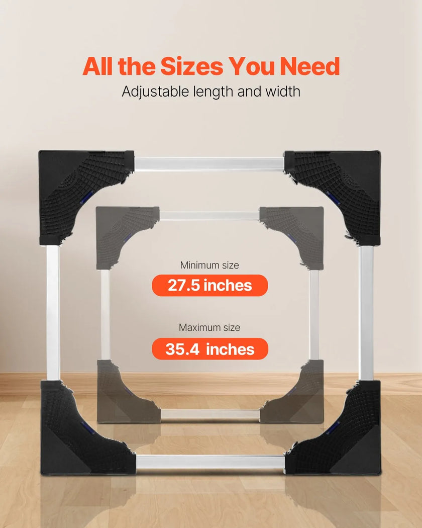 VEVOR Fridge Stand Mobile Base 1100 lb 27.5-35.4 Inch Adjustable Furniture Dolly