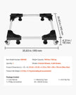 VEVOR Fridge Stand Mobile Base 1100 lb 27.5-35.4 Inch Adjustable Furniture Dolly