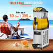 VEVOR Commercial Slushy Machine, 12L / 3.2 Gal Single Bowl, 24 Cups Output, 110V 550W Stainless Steel Margarita Smoothie Frozen Drink Maker, Slushie Machine for Party Cafes Restaurants Bars Home Use