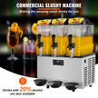 VEVOR Commercial Slushy Machine, 3 x 12L / 3.2 Gal Triple Bowl, 72 Cups Output, 110V 1300W Stainless Steel Margarita Smoothie Frozen Drink Maker, Slushie Machine for Party Cafe Restaurant Bar Home Use