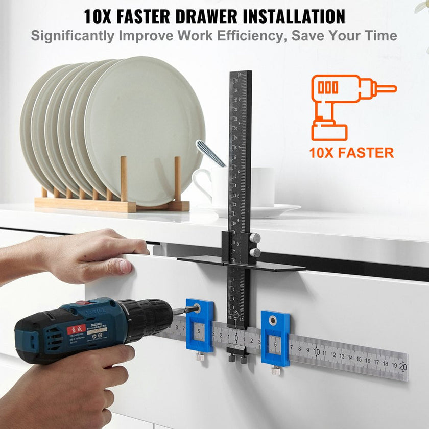 VEVOR Cabinet Hardware Jig Aluminum Alloy and Stainless Steel Cabinet Handle Jig