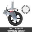 VEVOR 4 Pack 8 Inch Iron Core Polyurethane Swivel Caster with Dual Locking Brake Adjustable Legs 1100LBS Capacity per Wheel