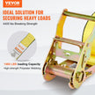 VEVOR Ratchet Tie Down Straps (8PK), 4400 lb Break Strength, E-Track Endless Ratchet with 8 Premium 2