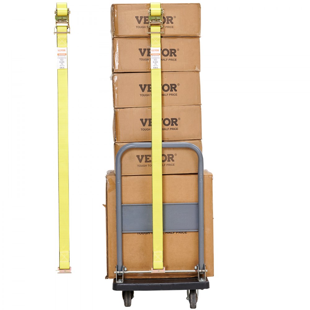 VEVOR Ratchet Tie Down Straps (8PK), 4400 lb Break Strength, E-Track Endless Ratchet with 8 Premium 2