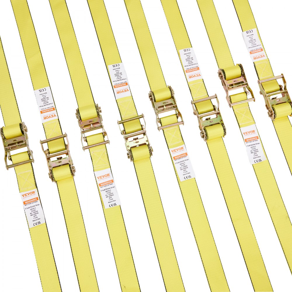 VEVOR Ratchet Tie Down Straps (8PK), 4400 lb Break Strength, E-Track Endless Ratchet with 8 Premium 2