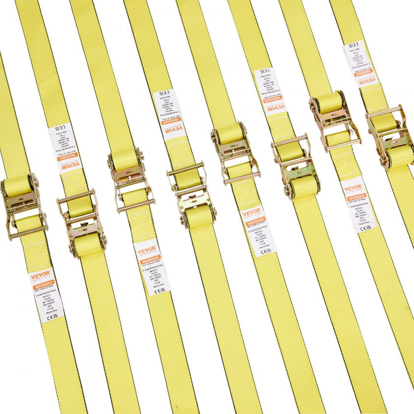 VEVOR Ratchet Tie Down Straps (8PK), 4400 lb Break Strength, E-Track Endless Ratchet with 8 Premium 2