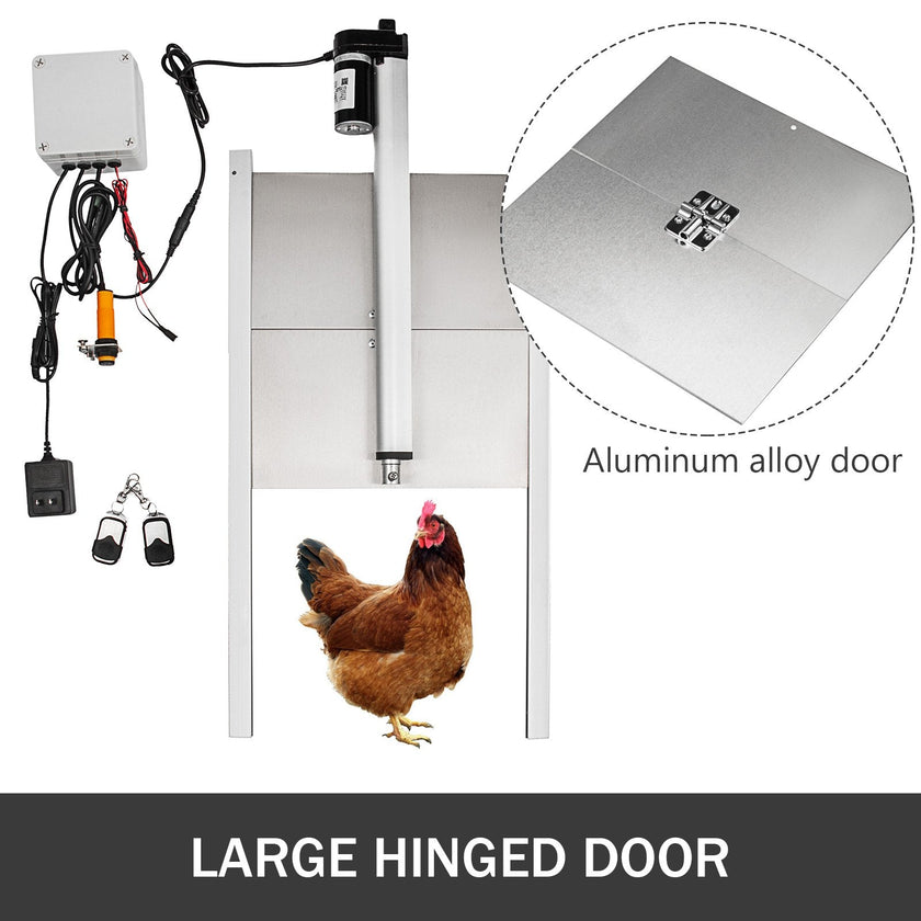 Vevor Automatic Chicken Coop Door Opener Kit Light Sensor 12.6