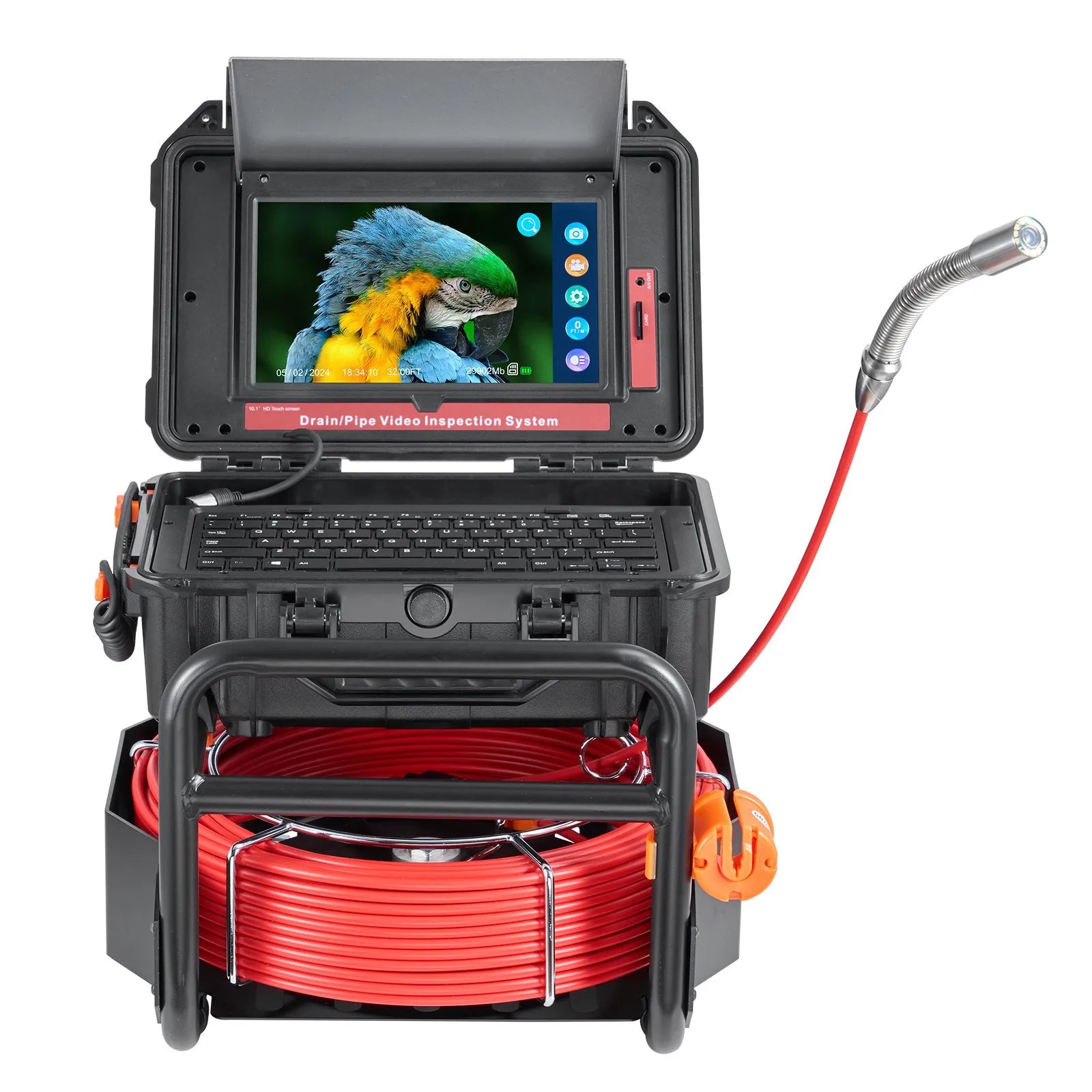 VEVOR Sewer Camera 165 ft/50m Self-Leveling Drain Camera with 10.1