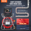 VEVOR Sewer Camera 328 ft/100m Self-Leveling Drain Camera with 10.1