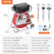 VEVOR Sewer Camera 328 ft/100m Self-Leveling Drain Camera with 10.1