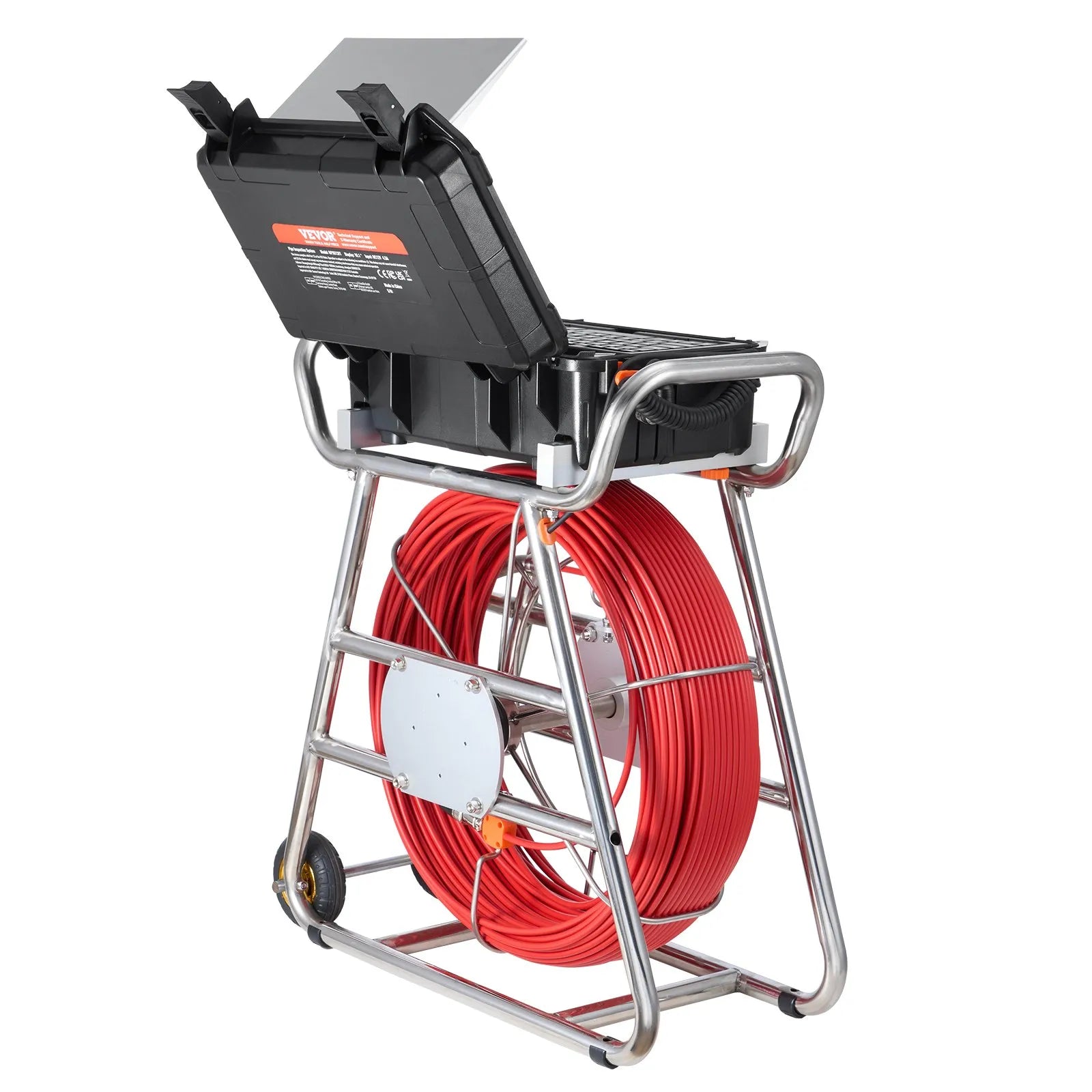 VEVOR Sewer Camera 328 ft/100m Self-Leveling Drain Camera with 10.1