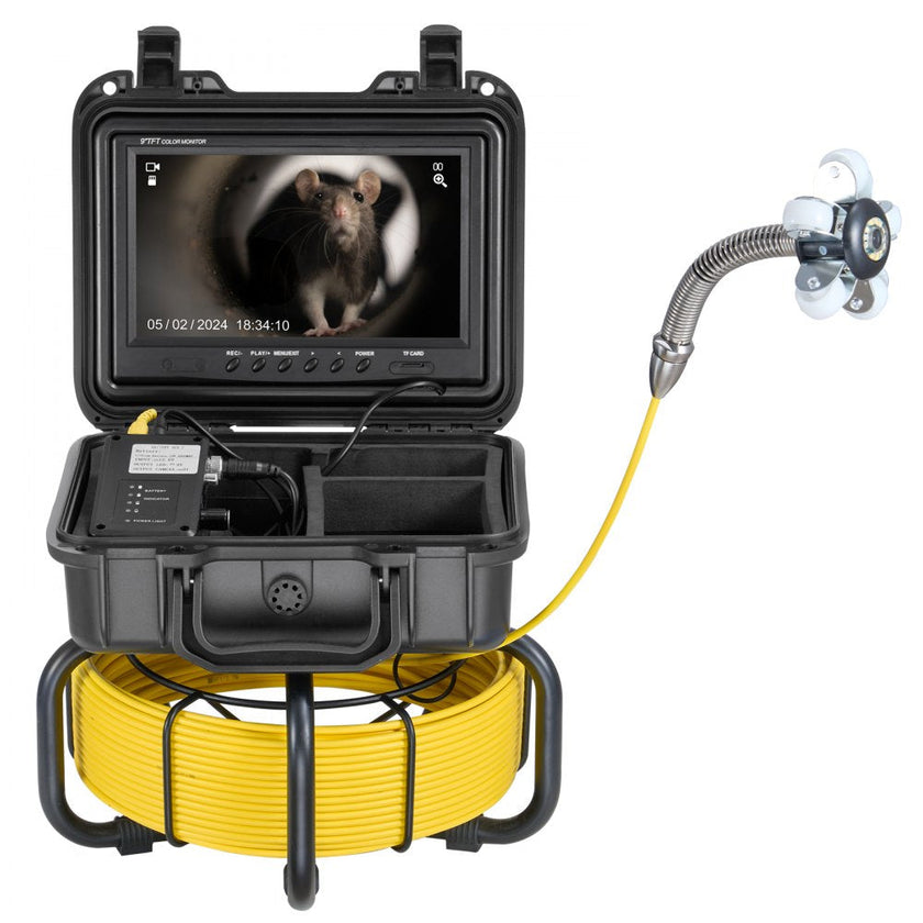 VEVOR Sewer Camera 165 ft/50m Self-Leveling Drain Camera with 9