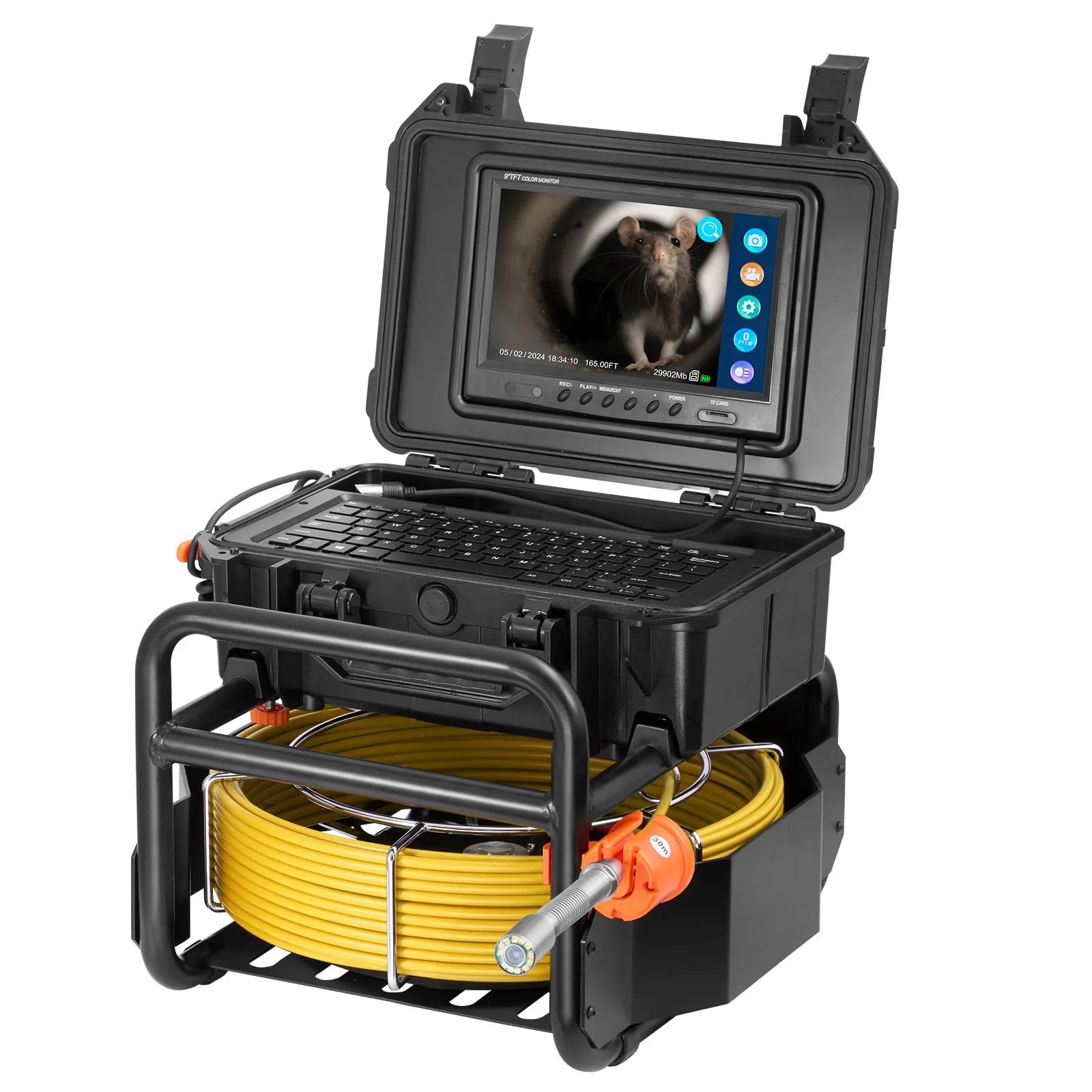 VEVOR Sewer Camera 230 ft/70m Self-Leveling Drain Camera with 512Hz Transmitter