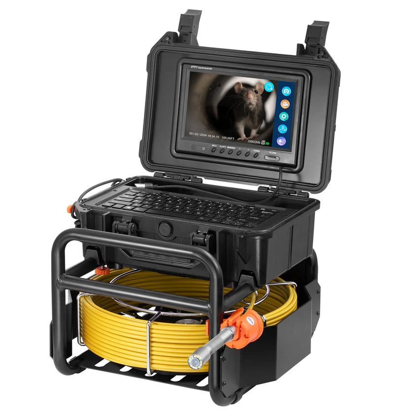 VEVOR Sewer Camera 230 ft/70m Self-Leveling Drain Camera with 512Hz Transmitter